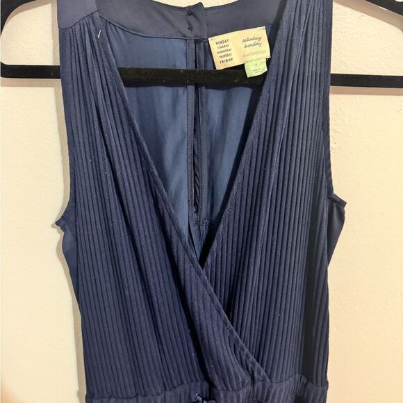 Anthropologie Navy Blue Sleeveless Jumpsuit - Picture 2 of 3